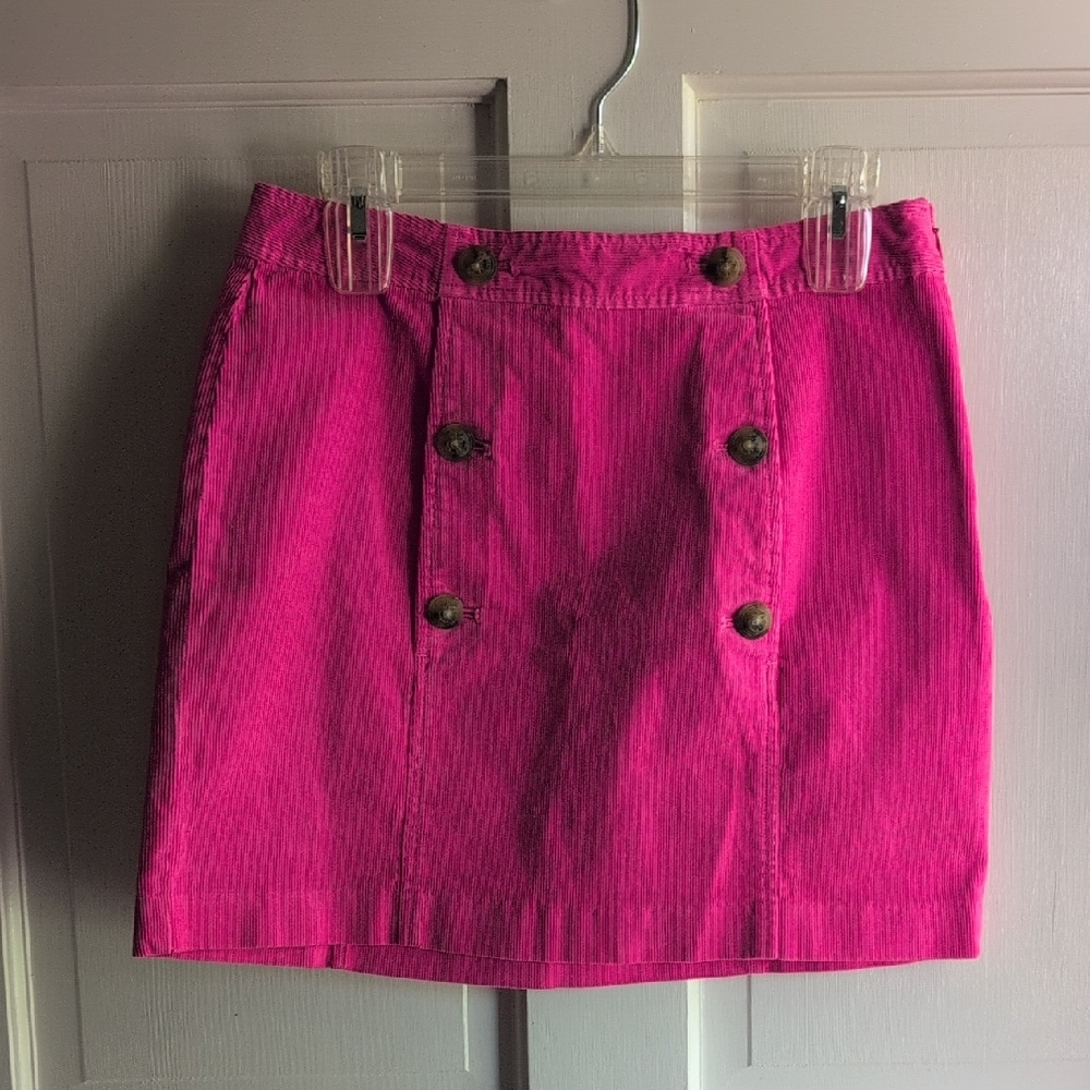 Vineyard Vines Pink Ribbed Pencil Mini Skirt